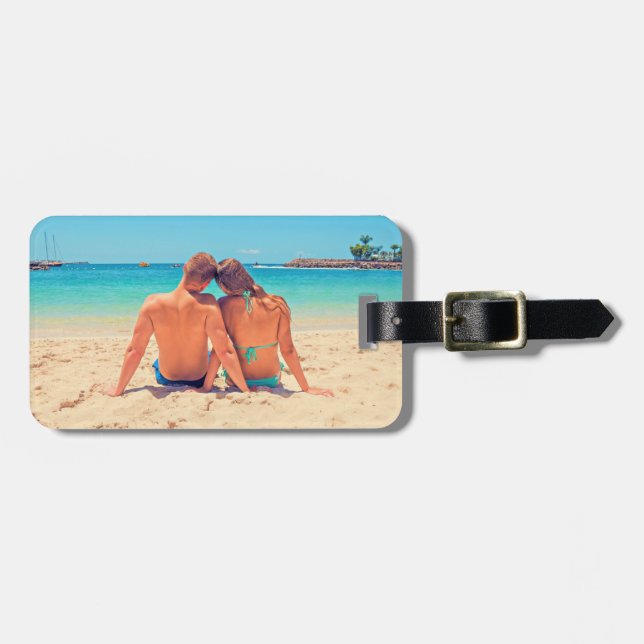 Custom Photo Luggage Tag Your Personalized Gift (Front Horizontal)