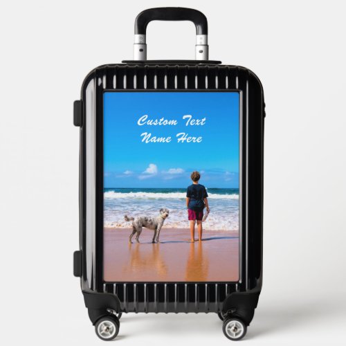 Custom Photo Luggage with Your Photos and Text