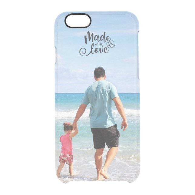 Custom Photo/Made With Love Uncommon iPhone Case (Back)