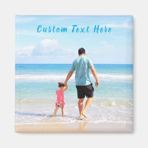 Custom Photo Magnet Gift with Your Photos and Text