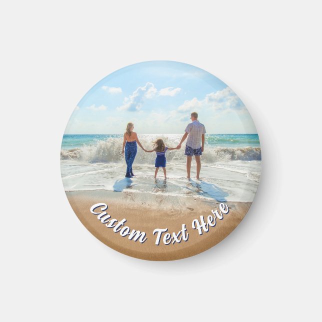 Custom Photo Magnet Personalized Text (Front)