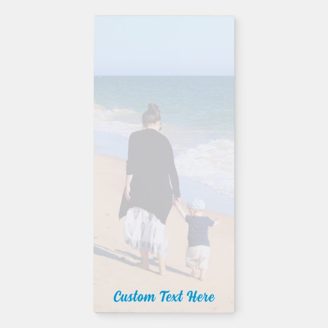 Custom Photo Magnetic Notepad Personalized Text (Front)