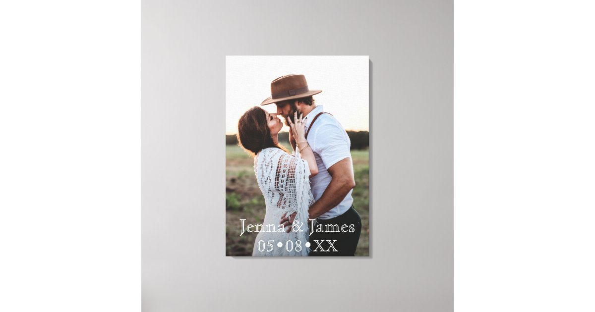 Custom Photo Make it Unique Wedding Anniversary Canvas Print | Zazzle