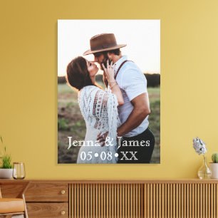 Custom Photo Make it Unique Wedding Anniversary Canvas Print