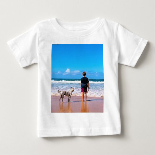 Custom Photo Make Your Own Design _ I Love My Pet  Baby T_Shirt