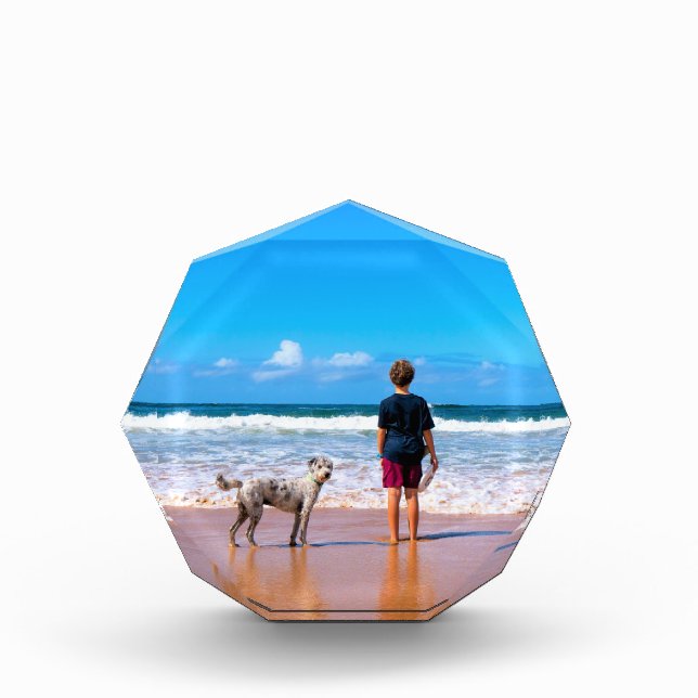 Custom Photo Make Your Own Design - I Love My Pet  Block (Front)