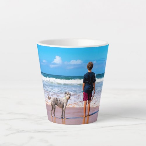 Custom Photo Make Your Own Design _ I Love My Pet  Latte Mug