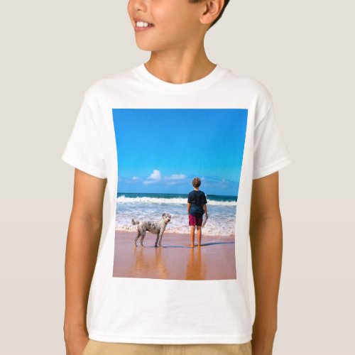 Custom Photo Make Your Own Design _ I Love My Pet  T_Shirt