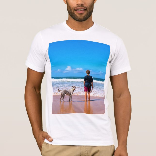Custom Photo Make Your Own Design - I Love My Pet  T-Shirt (Front)