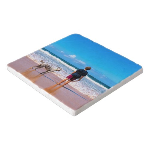 Custom Photo Make Your Own Design _ I Love My Pet  Trivet