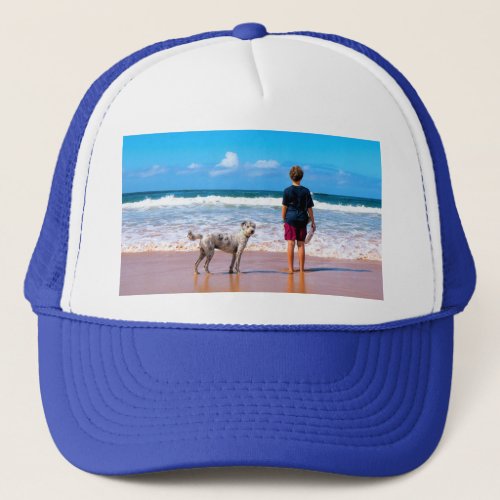 Custom Photo Make Your Own Design _ I Love My Pet  Trucker Hat