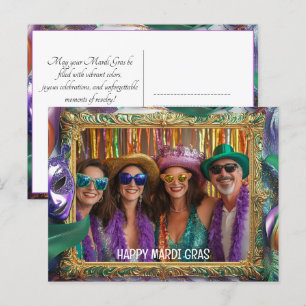 Custom photo Mardi Gras Madness Magic Postcard