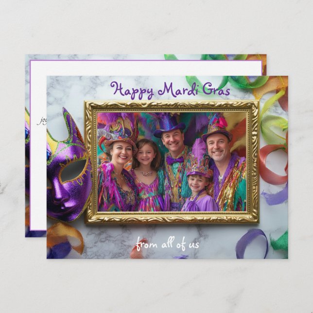 Custom photo Mardi Memories Postcard (Front/Back)