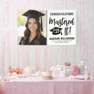 Custom Photo Masters Degree Graduation Mastered It Banner