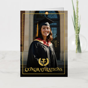 Custom Photo MD Doctor of Medicine Graduation Foil Greeting Card