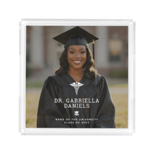 Custom Photo Medical School Doctor Graduation Acrylic Tray