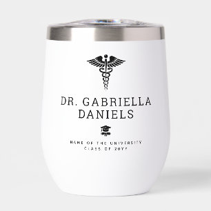 Custom Photo Medical School Doctor Graduation Thermal Wine Tumbler