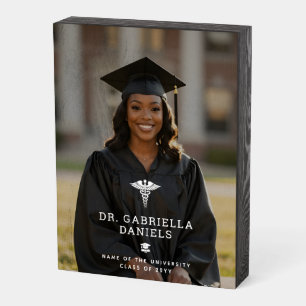 Custom Photo Medical School Doctor Graduation Wooden Box Sign