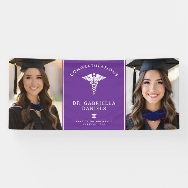 Custom Photo Medical School Doctor Nurse Graduate Banner (Horizontal)