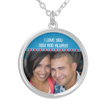 Custom Photo Medium Silver Plated Necklace by all_items at Zazzle