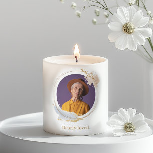 Custom photo memorial candles for loved ones