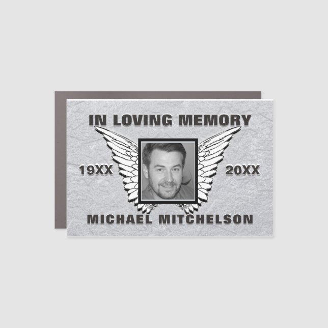 Custom Photo Memorial Car Magnet (Front)