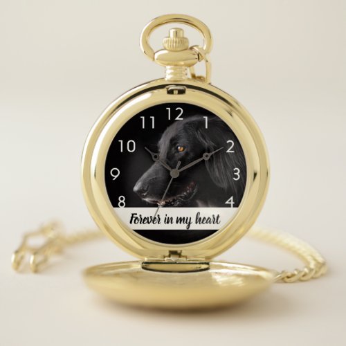 Custom photo memorial dog pet pocket watch