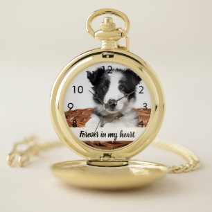 Custom photo memorial dog pet pocket watch