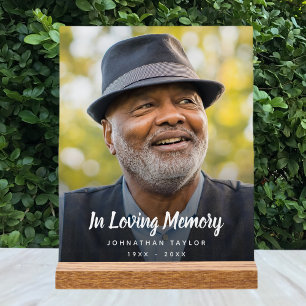 Custom Photo Memorial Funeral Tribute Acrylic Sign