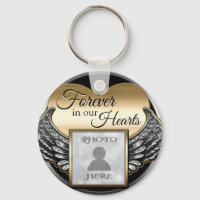 Custom Photo Memorial Heart Keychain