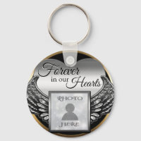 Custom Photo Memorial Heart Keychain
