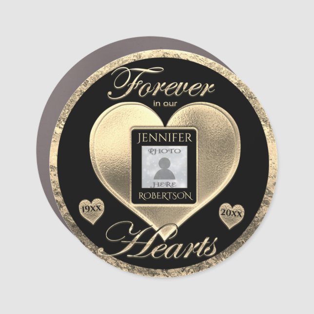 Custom Photo Memorial in Loving Memory Car Magnet (Front)