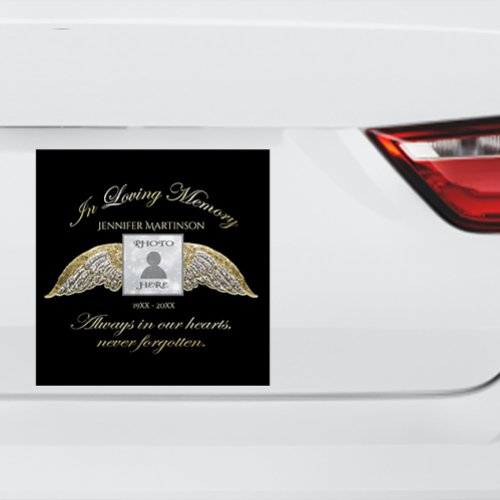 Custom Photo Memorial In Loving Memory Car Magnet