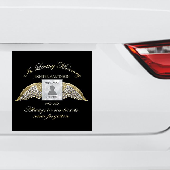 Custom Photo Memorial In Loving Memory Car Magnet (Creator Uploaded)