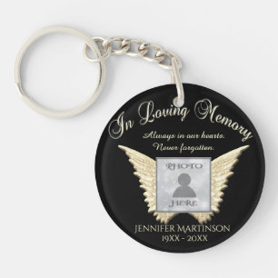 Custom Photo Memorial in Loving Memory Keychain