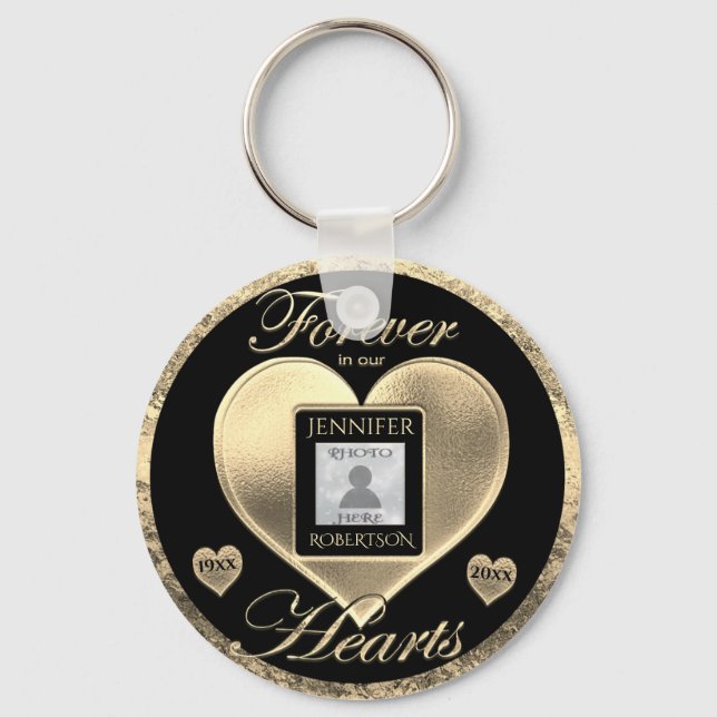 Custom Photo Memorial in Loving Memory Keychain (Front)