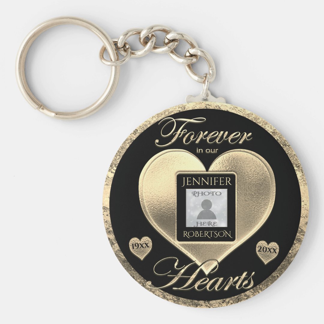 Custom Photo Memorial in Loving Memory Keychain Zazzle