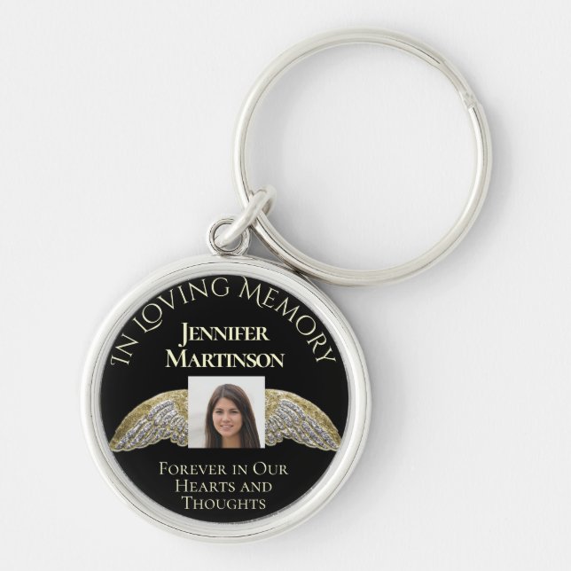 Custom Photo Memorial In Loving Memory Keychain (Front)