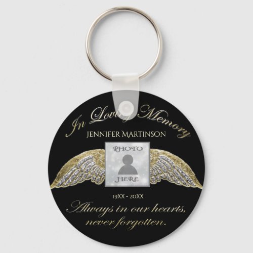 Custom Photo Memorial In Loving Memory Keychain