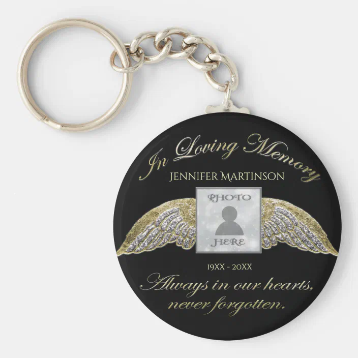 Personalised Double Sided Keyring Memorial Bereavement Loss Love Memory Gifts 