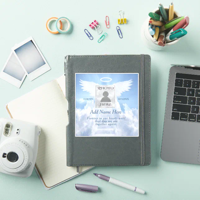 Custom Photo Memorial in Loving Memory Keychain Cl Sticker | Zazzle