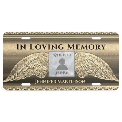 Custom Photo Memorial In Loving Memory License Pla License Plate