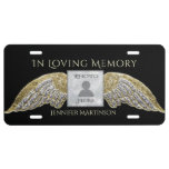 Custom Photo Memorial In Loving Memory  License Plate at Zazzle