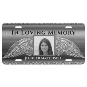 Custom Photo Memorial In Loving Memory License Plate