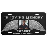Custom Photo Memorial In Loving Memory  License Plate