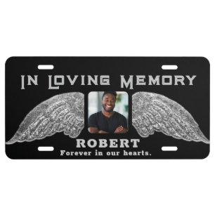 Custom Photo Memorial In Loving Memory License Plate