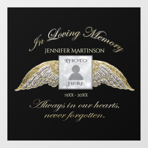 Custom Photo Memorial In Loving Memory Window Cling