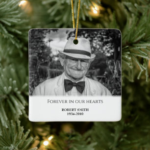 Custom Photo Memorial Keepsake Ceramic Ornament
