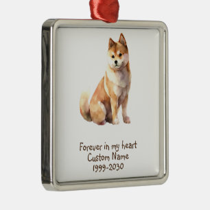 Custom Photo Memorial Keepsake Dog Metal Ornament