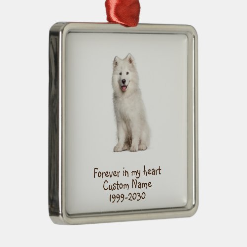 Custom Photo Memorial Keepsake  Dog Metal Ornament